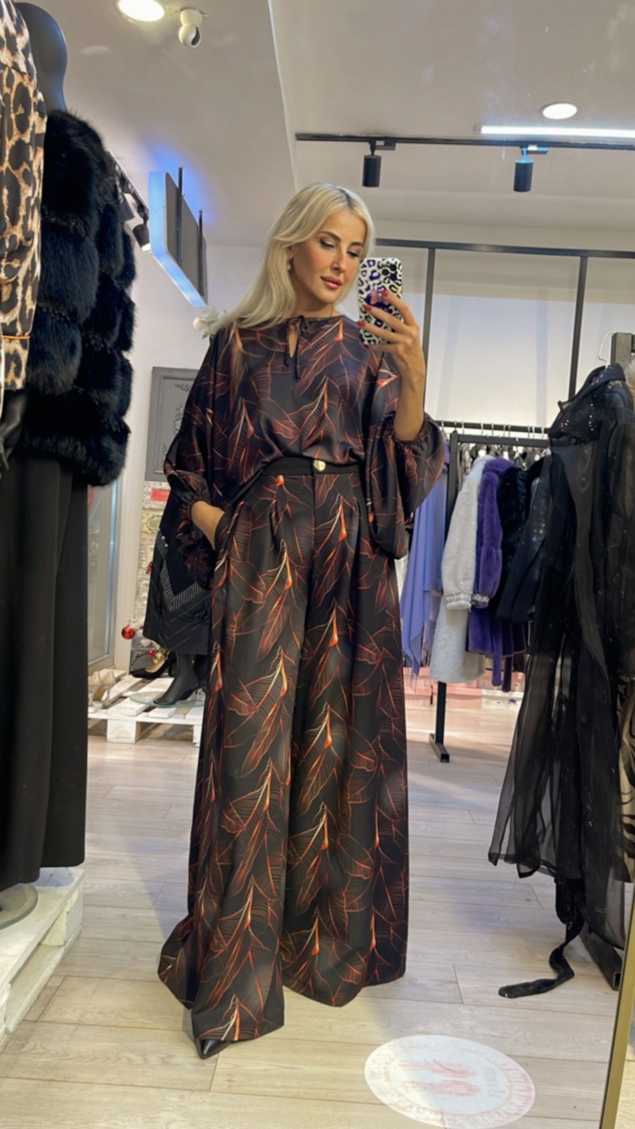 İMZA ZEBRA DESEN PANTOLON