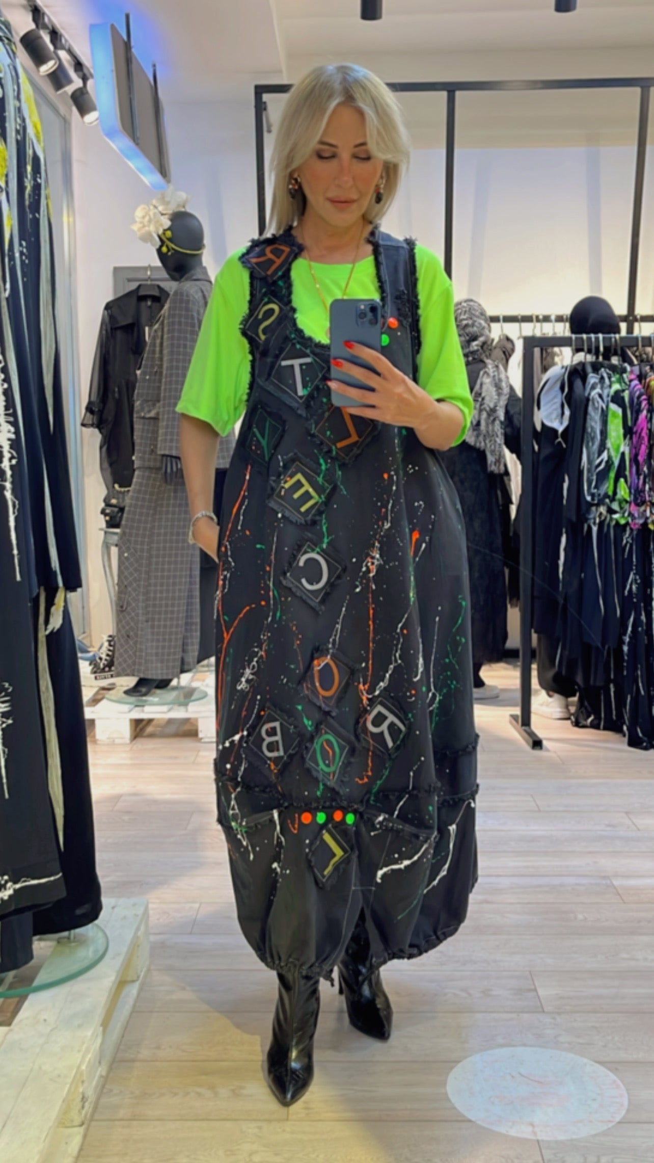 25117 TENCEL NEON ELBİSE