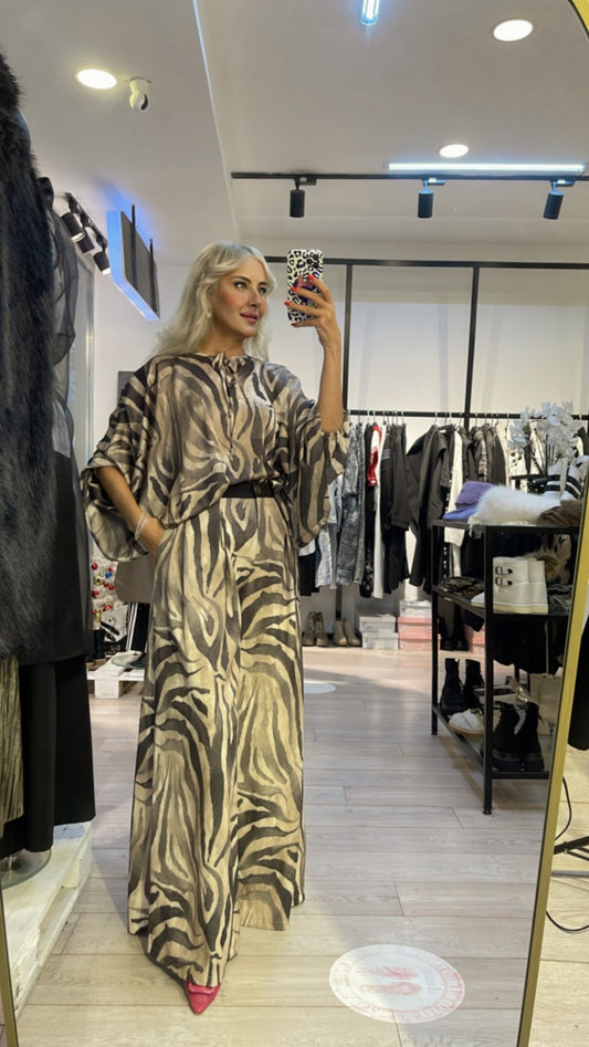 İMZA ZEBRA DESEN PANTOLON