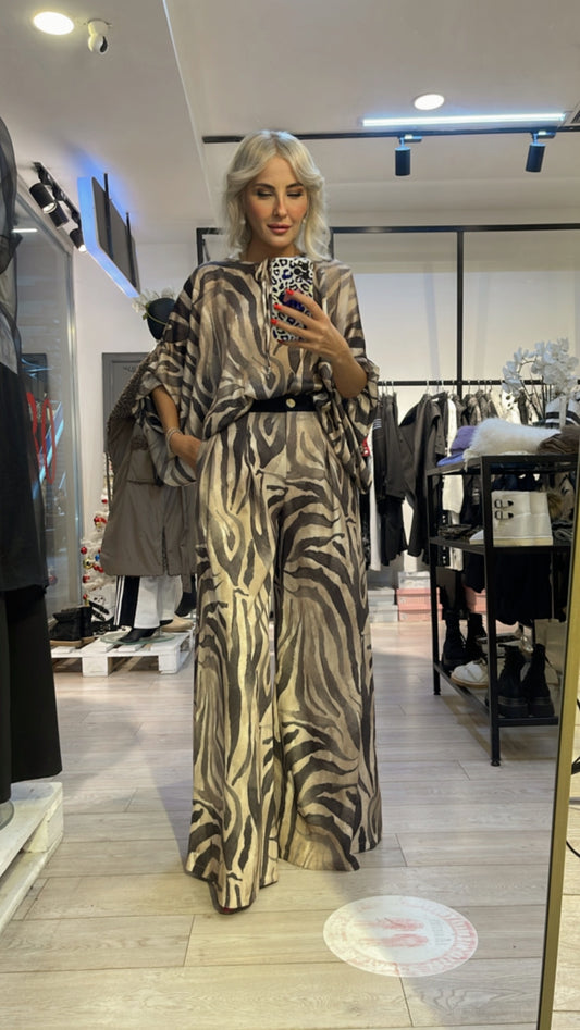 İMZA ZEBRA DESEN BLUZ