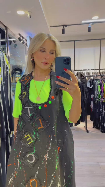 25117 TENCEL NEON ELBİSE