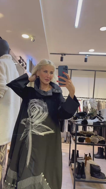 RİBARANCE EXCLUSIVE GÜL TASARIM ELBİSE
